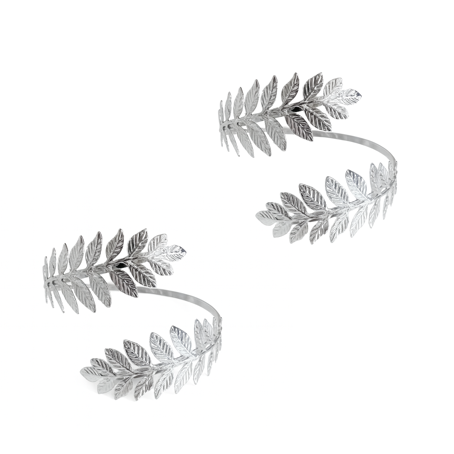 Kit 02 Prendedores de cortina de Metal Folhas Jardim Elegante Com Detalhes em Relevo