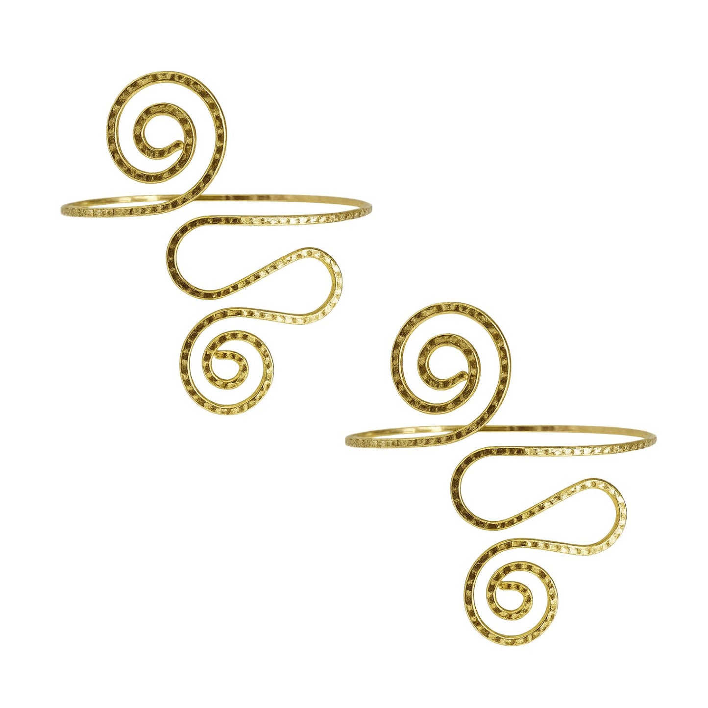 Kit 02 Prendedores de cortina Moderno Aspiral Dupla de Metal