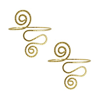 Kit 02 Prendedores de cortina Moderno Aspiral Dupla de Metal