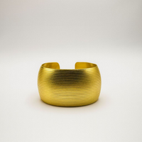 Kit 04 Anel Porta Guardanapo de Metal Linhas Douradas