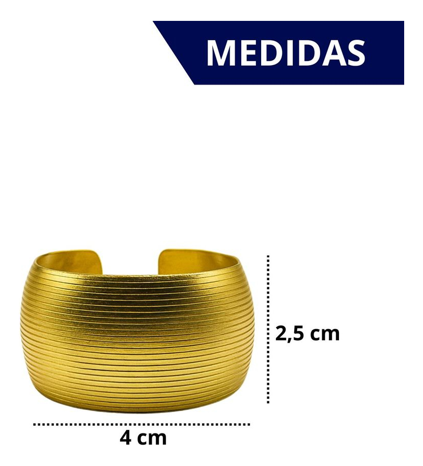 Kit 04 Anel Porta Guardanapo de Metal Linhas Douradas