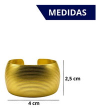Kit 04 Anel Porta Guardanapo de Metal Linhas Douradas