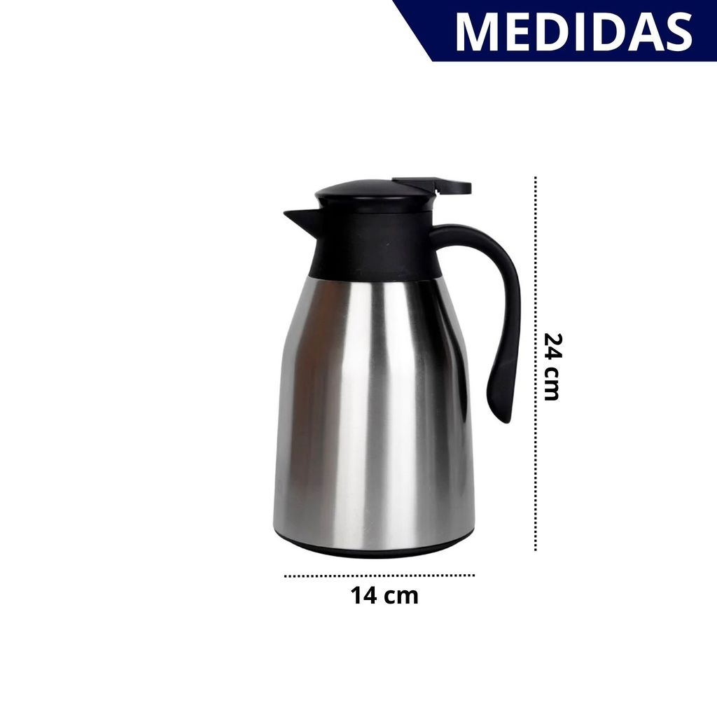 Garrafa Térmica de Inox 1 Litro - Conserva quente e Frio por Mais tempo