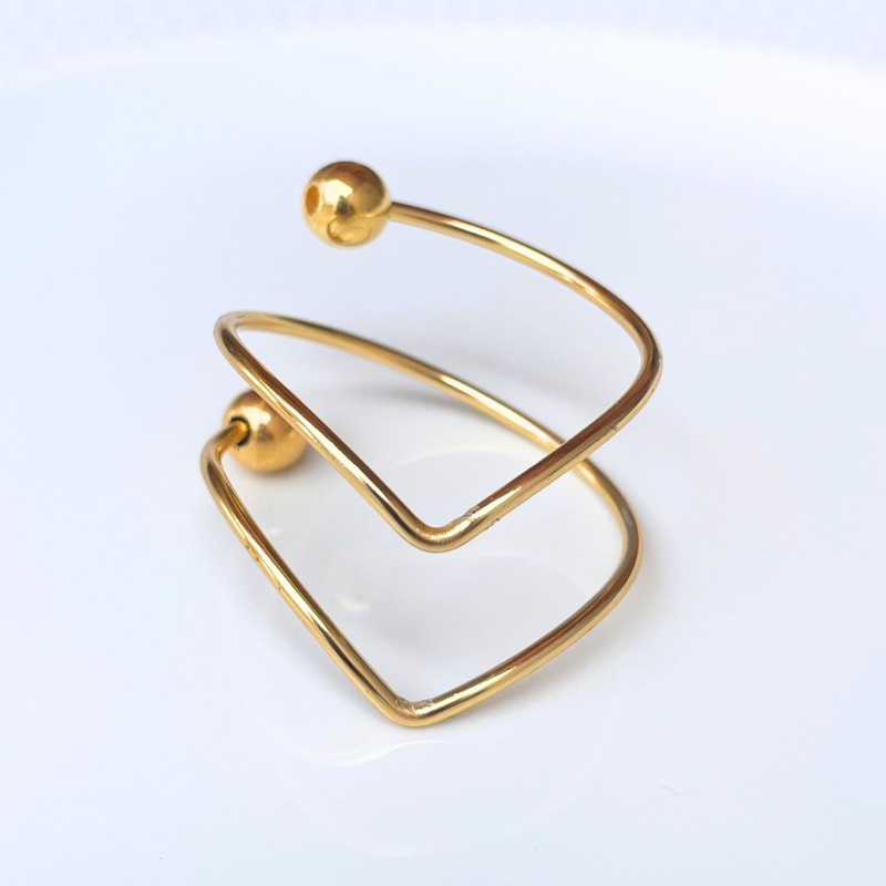 Kit com 04 Argola Porta Guardanapo Mesa Posta Minimalista Dourado Casamento