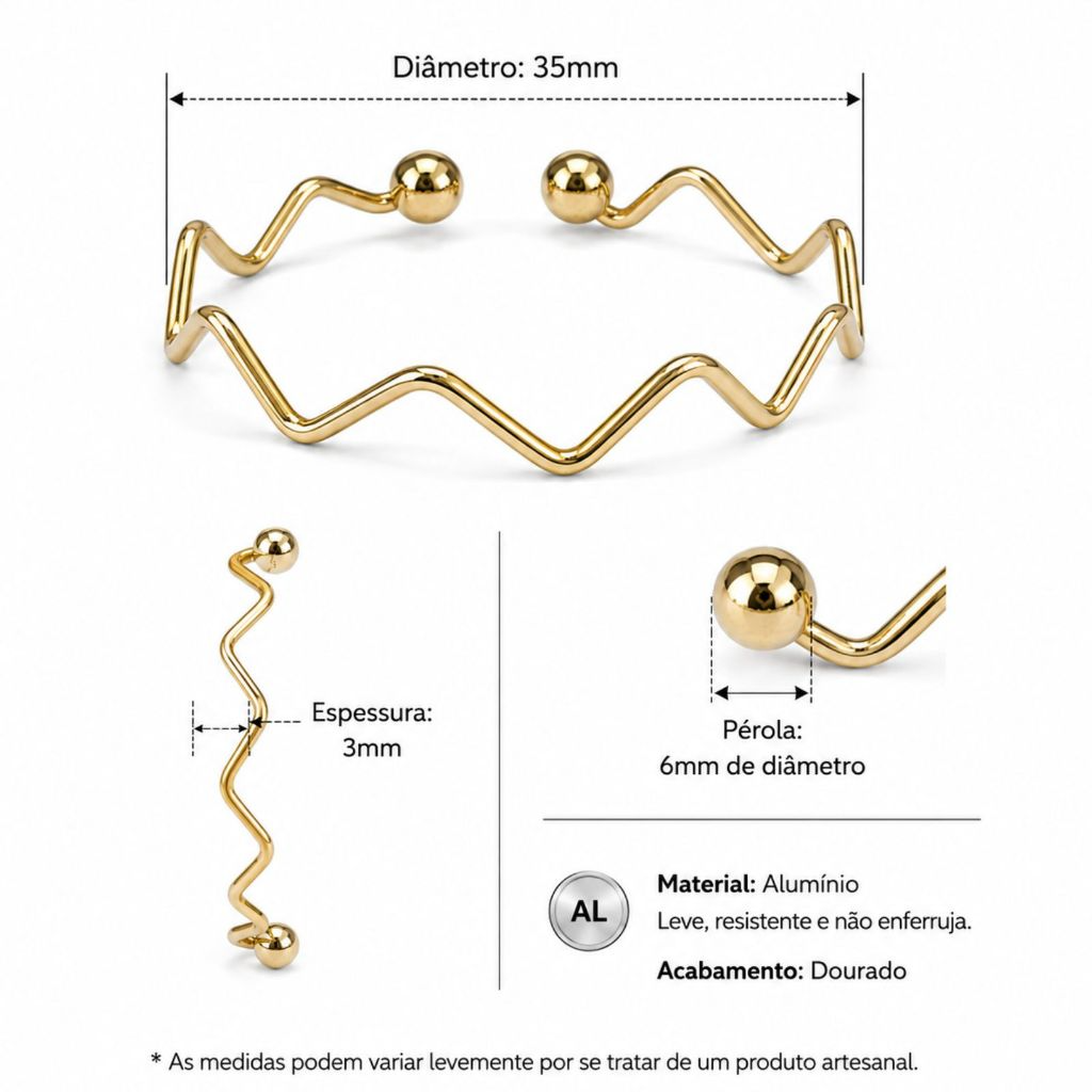Kit 6 Anel Porta Guardanapo Casamento Mesa Jantar Ondas Dourado