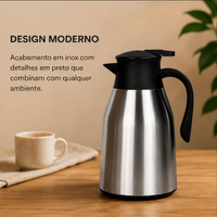 Garrafa Térmica de Inox 1 Litro - Conserva quente e Frio por Mais tempo