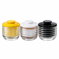 Manteigueira Francesa de Vidro Colmeia com Tampa Colorida