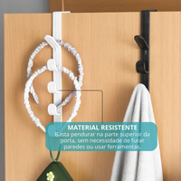 Suporte para Porta com 6 Ganchos Multiuso - Organização para seu Lar