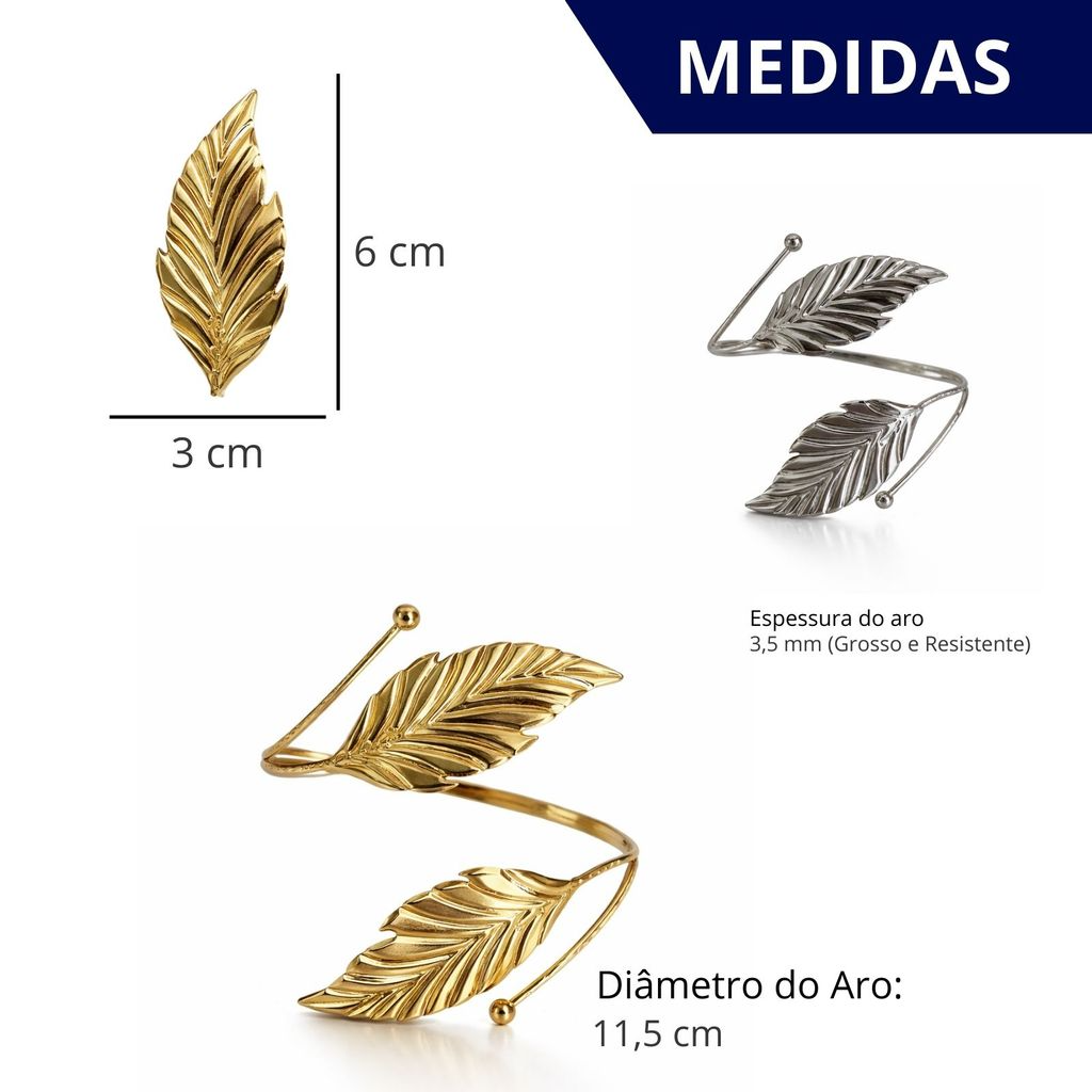 Kit 02 Prendedores de cortina decorativo Folha em Aço