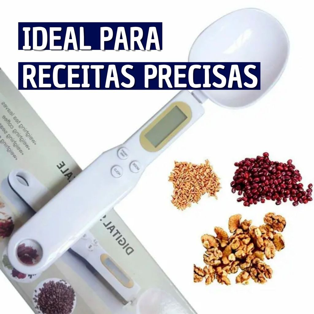 Colher Medidora Digital de Alta Precisão para Cozinha