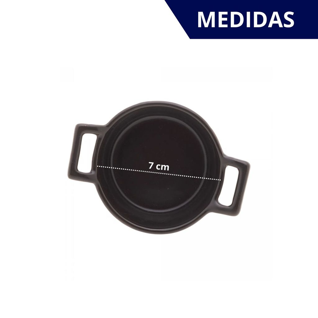 Jogo de 4 Peças Petisqueira Com Bandeja de Bambu e Panelinhas de Cerâmica