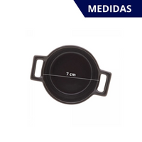 Jogo de 4 Peças Petisqueira Com Bandeja de Bambu e Panelinhas de Cerâmica