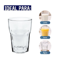 Jogo 3 copos de Vidro Grande 360ml