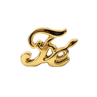 Kit Enfeite Decorativo Palavra Fé em Cerâmica Dourada