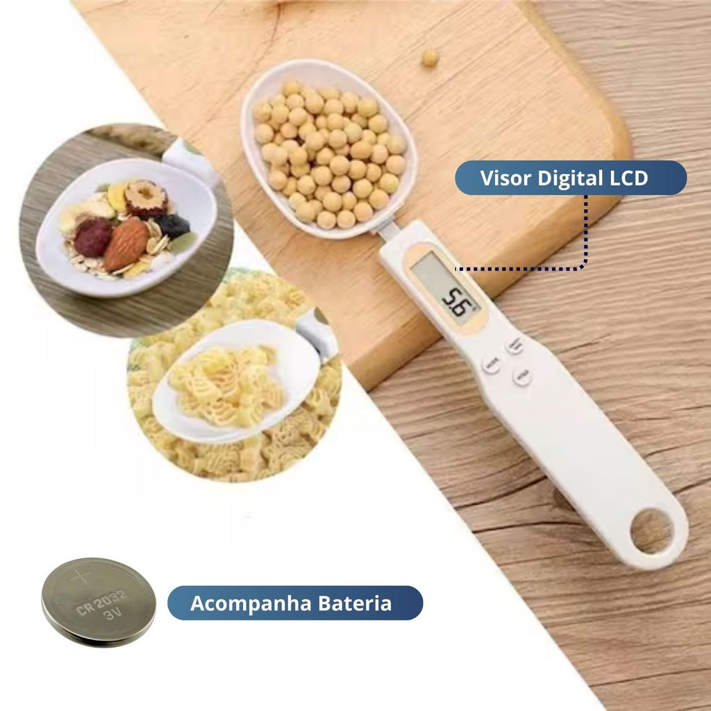 Colher Medidora Digital de Alta Precisão para Cozinha