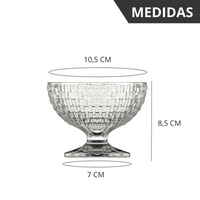 Jogo 6 Taças de Sobremesa 230ml em vidro, Design Elegante e Sofisticado - Ideal para Soverte, Frutas