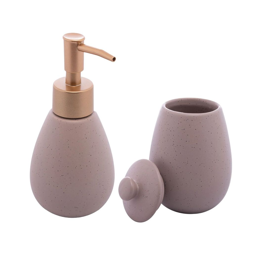 Kit Para Banheiro em Cerâmica Granilite Nude