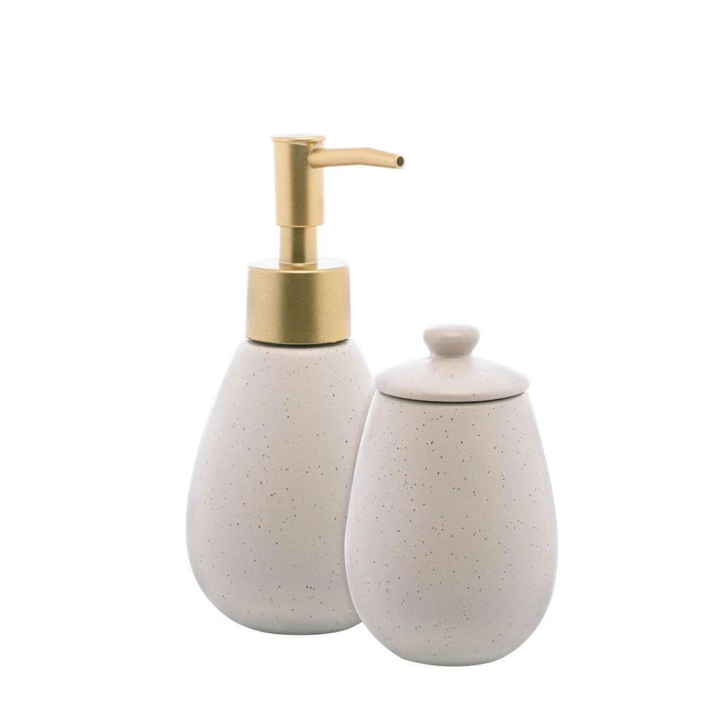 Kit Para Banheiro em Cerâmica Granilite Nude