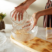 Bowl Tigela de Vidro Taj Texturizada com Fio de Ouro