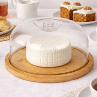 Queijeira de Bambu com Tampa de Acrílico 7,5x19