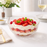 Bowl Tigela de Vidro Taj Texturizada com Fio de Ouro