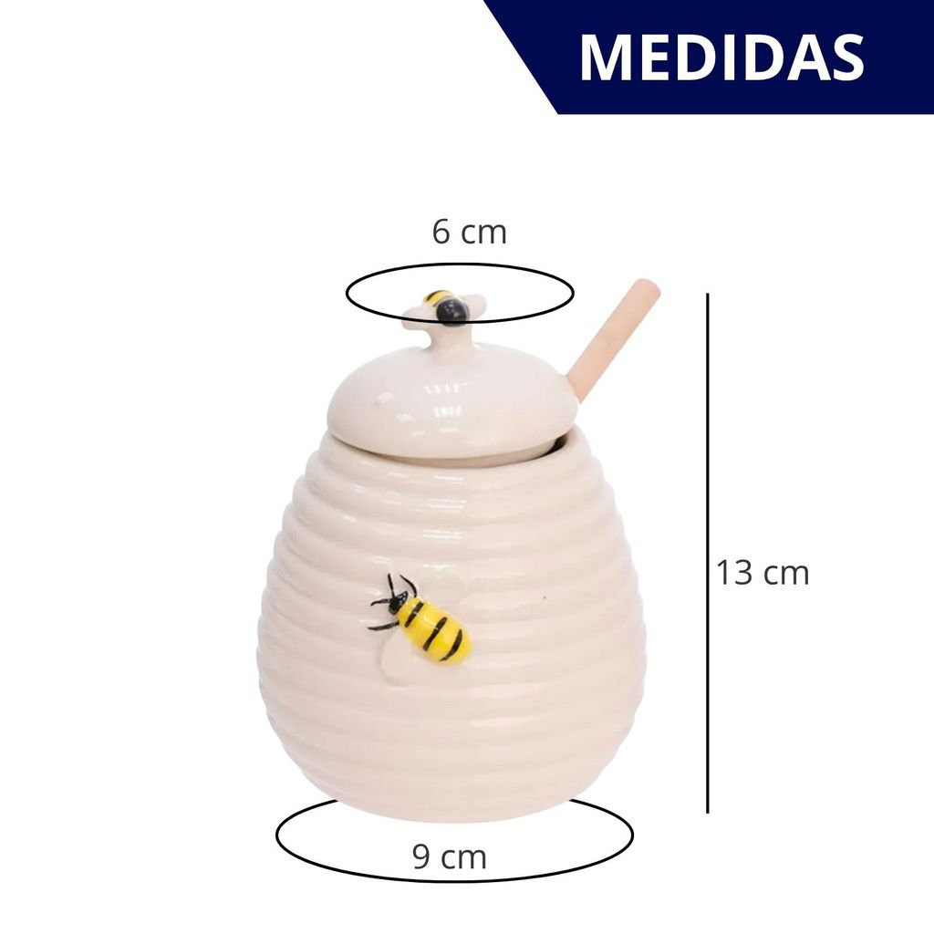 Meleira de Cerâmica em Formato de Colmeia com Abelinha