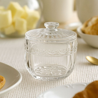 Manteigueira Francesa de Cristal Com Tampa Paris 9,3x9,3x10cm