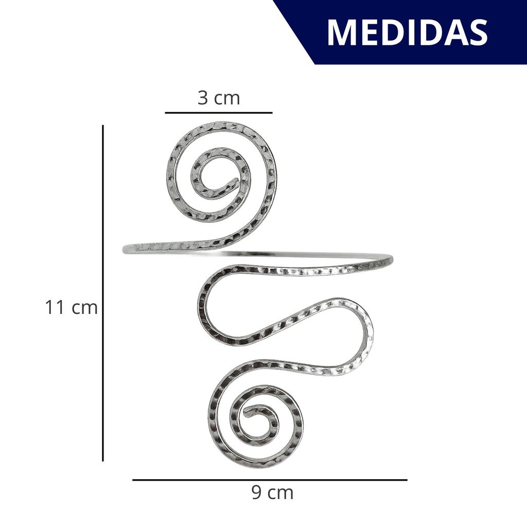 Kit 02 Prendedores de cortina Moderno Aspiral Dupla de Metal