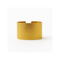 04 Anel Porta Guardanapo Metal Geométrico texturizado