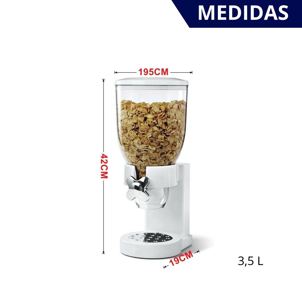 Dispenser Dosador Para Arroz, Feijão, Ração e Grãos 2L - Organização e Praticidade com Personalização