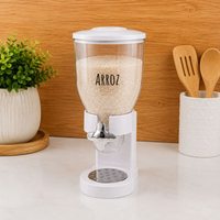 Dispenser Dosador Para Arroz, Feijão, Ração e Grãos 2L - Organização e Praticidade com Personalização