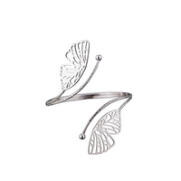 Kit 02 Prendedores de cortina Luxo Asas de Borboleta Dourada Aro Recartilhado