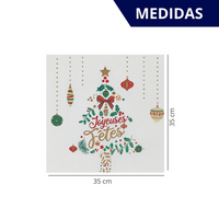 Kit com 12 Unidades Guardanapo de Papel Natalino Para Mesa Posta