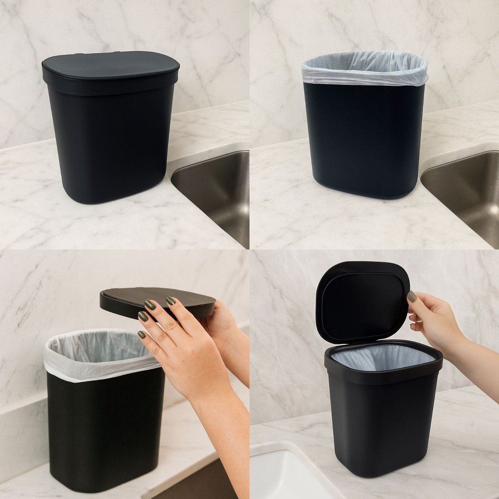 Kit Completo para Pia Lixeira, Dispenser e Rodo