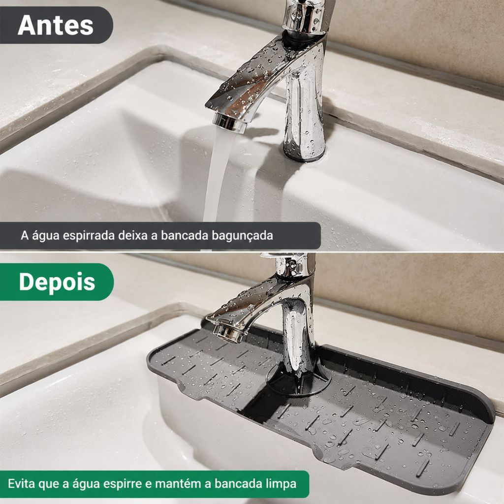 Escorredor Protetor de Silicone para Pia com Drenagem de Água