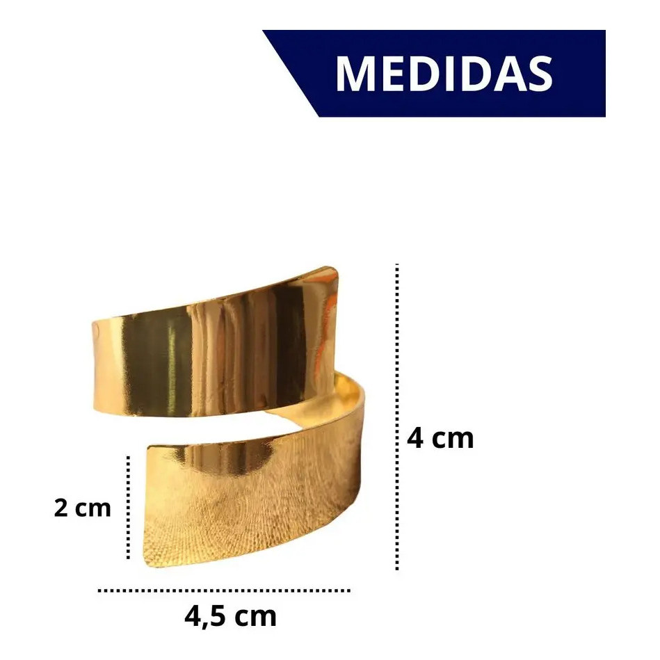 Kit Com 04 Aneis De Guardanapo Luxuoso Minimalista