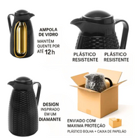 Garrafa Térmica para café New Rattan design Trançado 400ml