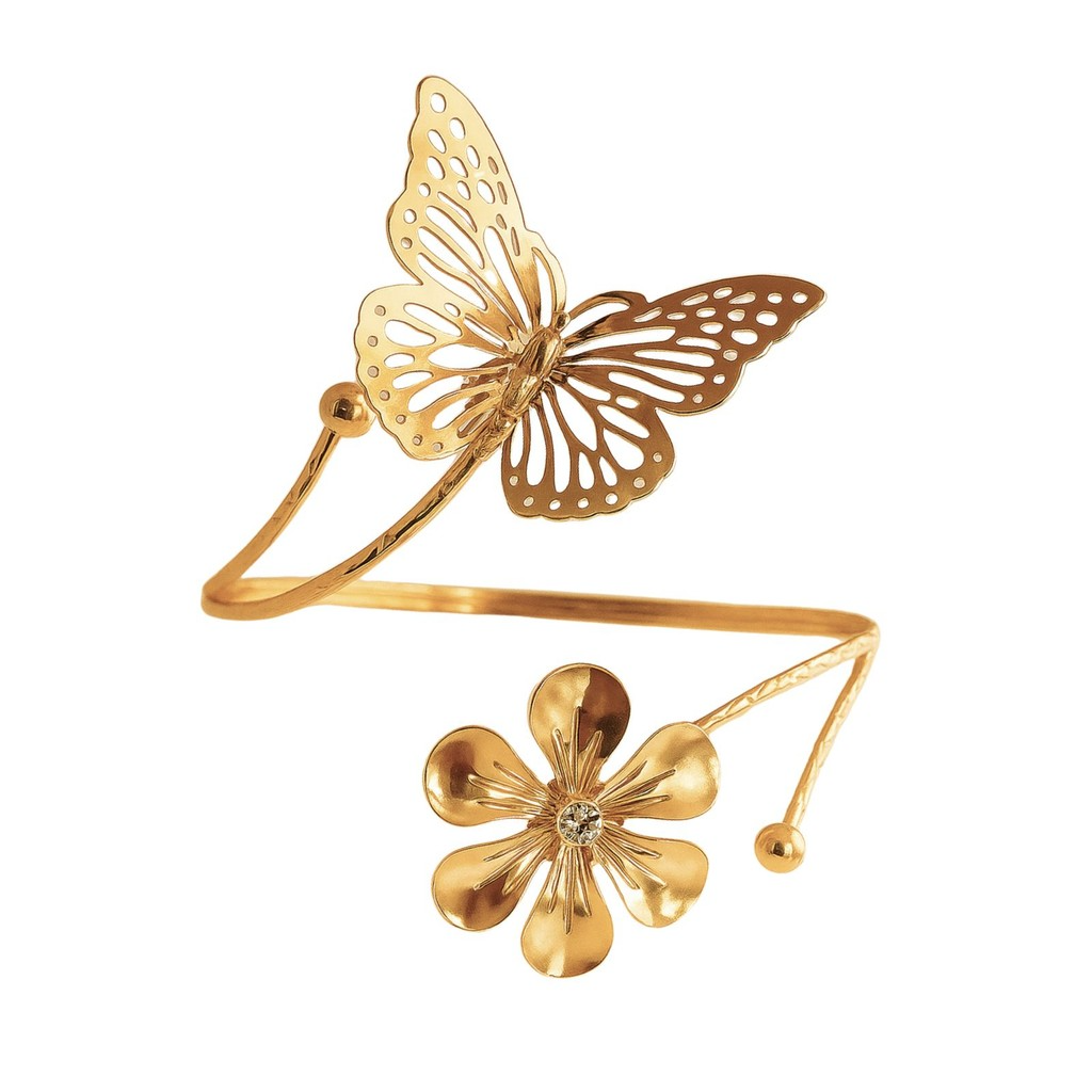 Kit 02 Prendedores de cortina Borboleta e Flor em Aço