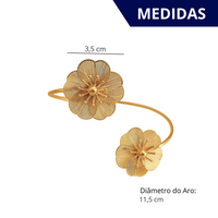 Kit 02 Prendedores de cortina Flor Rendada em Aço