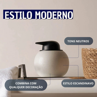 Dispenser de Sabonete Líquido para Banheiro Minimalista Chique e Moderno
