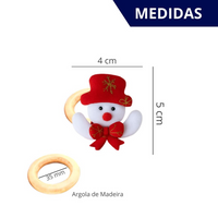 Kit com 4 Anel de Guardanapo Sortidos para Mesa de Natal