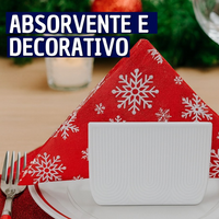 Kit com 12 Unidades Guardanapo de Papel Natalino Para Mesa Posta