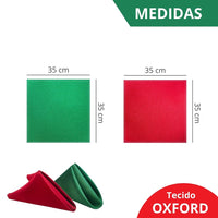 Kit com 4 Guardanapo + Argola Anel de Guardanapo Decorativo Mesa Posta Natal