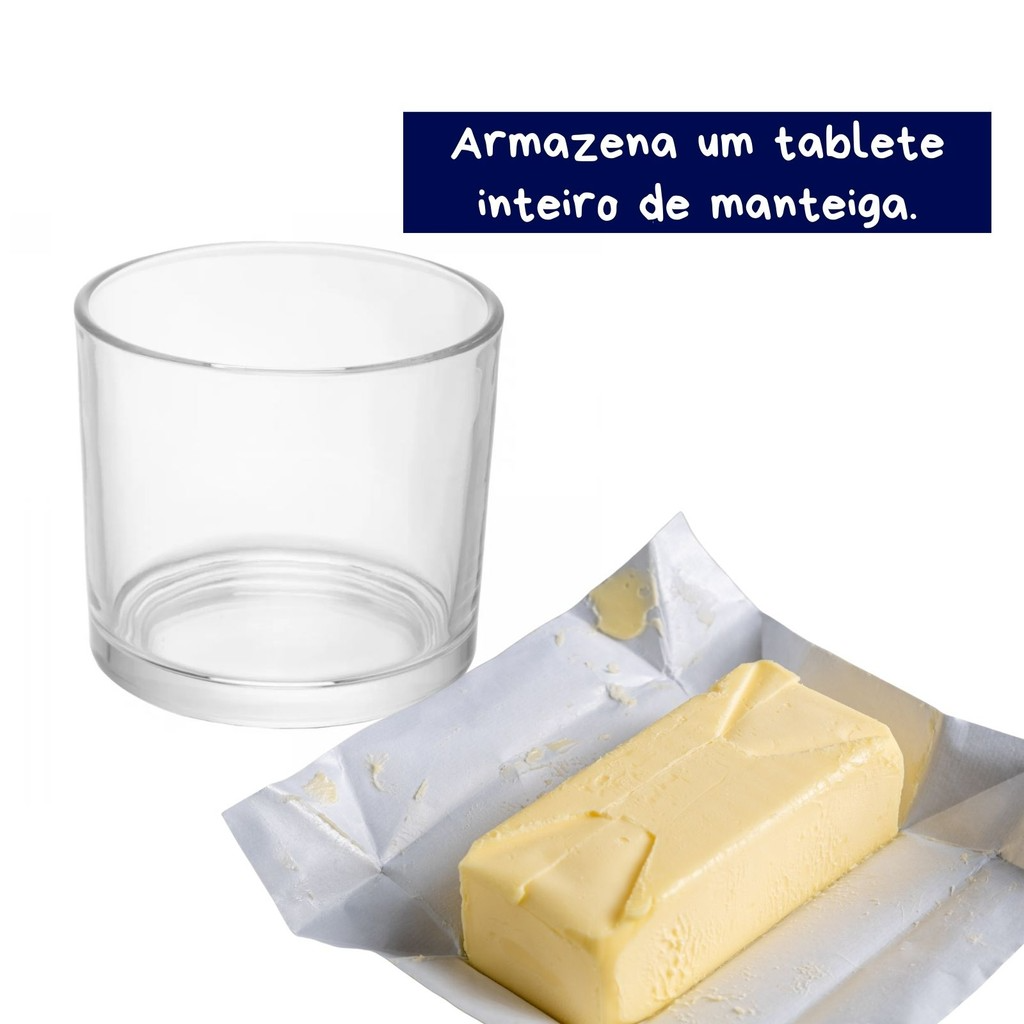 Manteigueira Francesa de Vidro Com Tampa formato de Pássaro 9,5x9,5x11