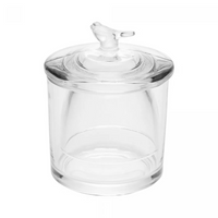 Manteigueira Francesa de Vidro Com Tampa formato de Pássaro 9,5x9,5x11