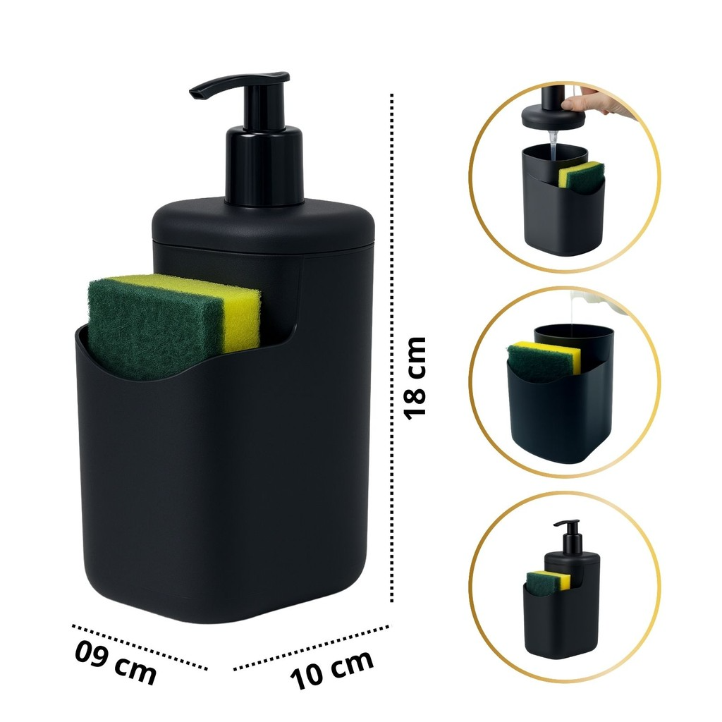 Kit Completo para Pia Lixeira, Dispenser e Rodo