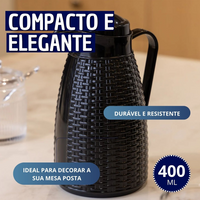 Garrafa Térmica para café New Rattan design Trançado 400ml