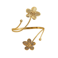 Kit 02 Prendedores de cortina Flores em Aço