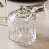 Açucareiro em Cristal com Tampa e Colher Harmony 10x8,5