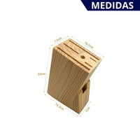 Suporte Organizador para Facas em Bambu Natural